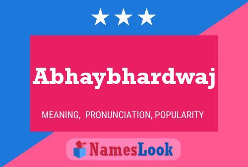 Abhaybhardwaj Namensposter