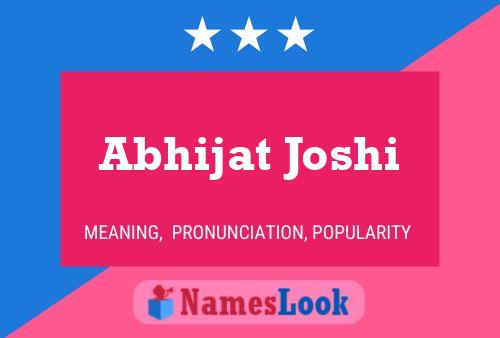 Abhijat Joshi Namensposter