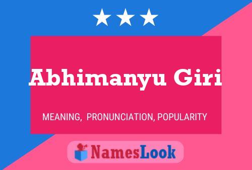 Abhimanyu Giri Namensposter