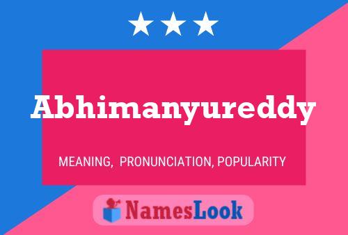 Abhimanyureddy Namensposter