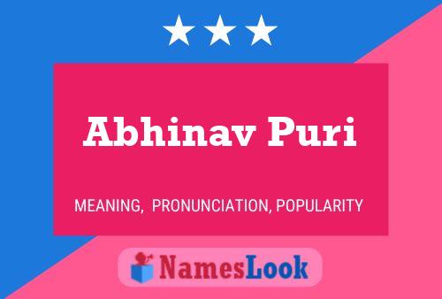 Abhinav Puri Namensposter