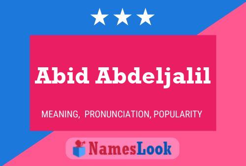 Abid Abdeljalil Namensposter