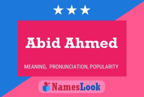 Abid Ahmed Namensposter