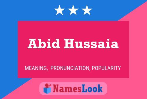 Abid Hussaia Namensposter