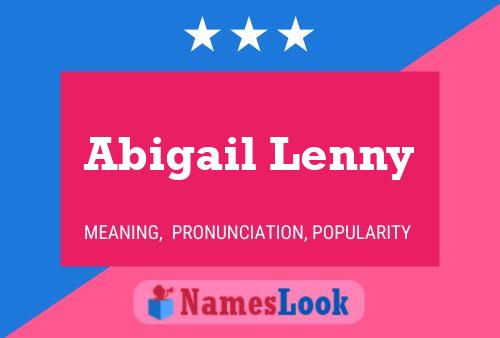 Abigail Lenny Namensposter