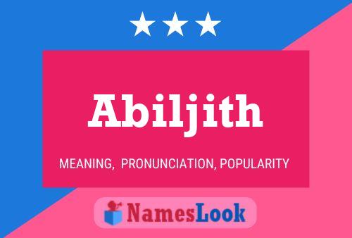 Abiljith Namensposter