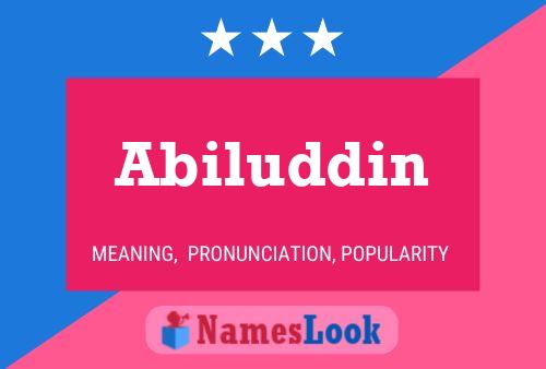 Abiluddin Namensposter