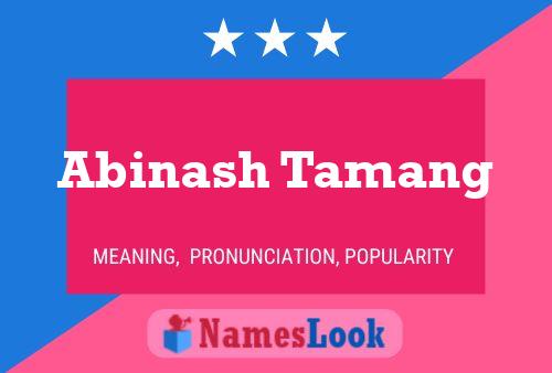 Abinash Tamang Namensposter