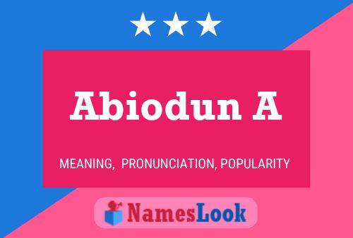 Abiodun A Namensposter