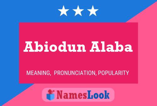 Abiodun Alaba Namensposter