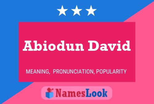 Abiodun David Namensposter