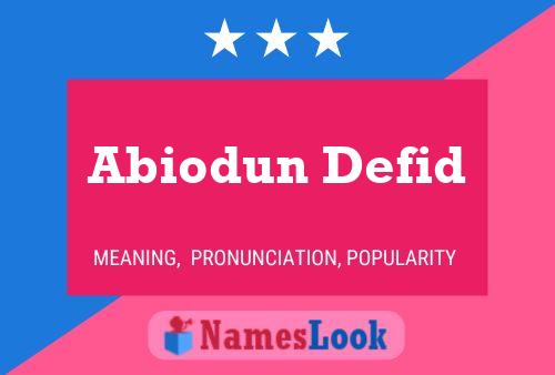 Abiodun Defid Namensposter