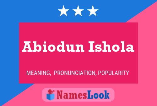 Abiodun Ishola Namensposter