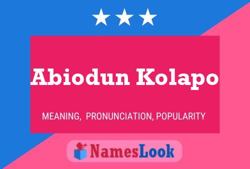 Abiodun Kolapo Namensposter