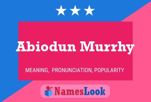 Abiodun Murrhy Namensposter