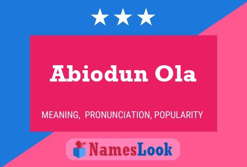 Abiodun Ola Namensposter