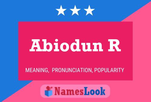 Abiodun R Namensposter