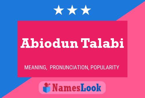 Abiodun Talabi Namensposter