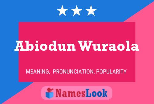 Abiodun Wuraola Namensposter