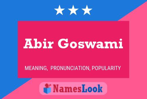 Abir Goswami Namensposter