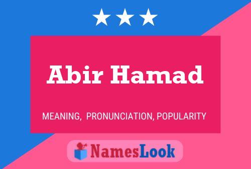 Abir Hamad Namensposter