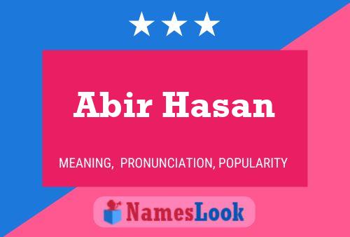 Abir Hasan Namensposter