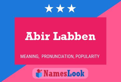 Abir Labben Namensposter