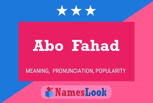 Abo  Fahad Namensposter