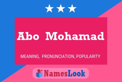 Abo  Mohamad Namensposter