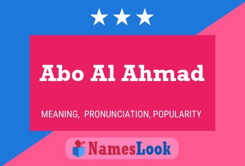 Abo Al Ahmad Namensposter