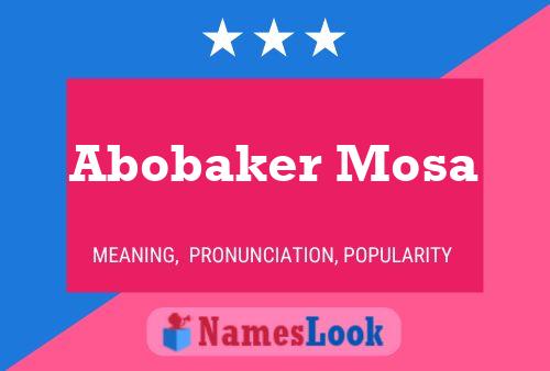 Abobaker Mosa Namensposter