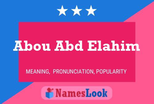 Abou Abd Elahim Namensposter