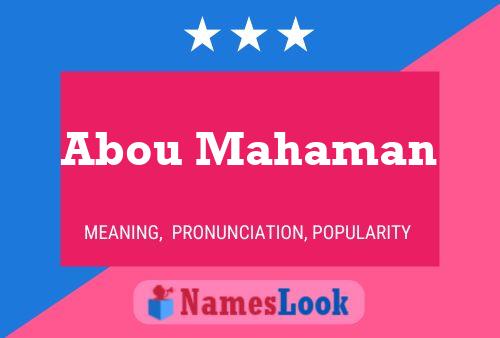 Abou Mahaman Namensposter