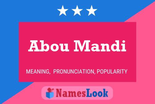 Abou Mandi Namensposter