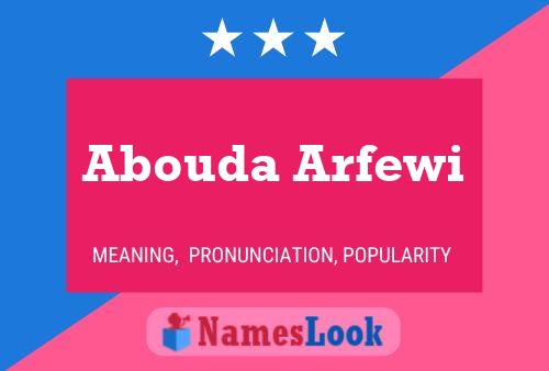 Abouda Arfewi Namensposter