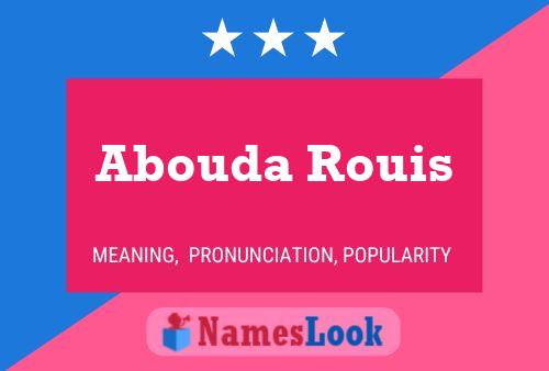 Abouda Rouis Namensposter