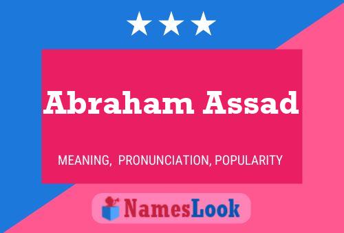 Abraham Assad Namensposter