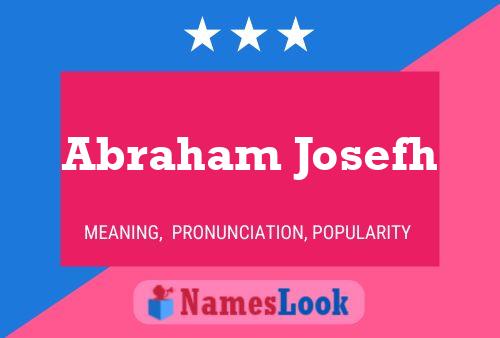 Abraham Josefh Namensposter