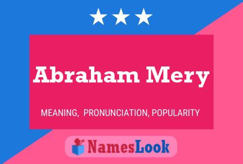 Abraham Mery Namensposter