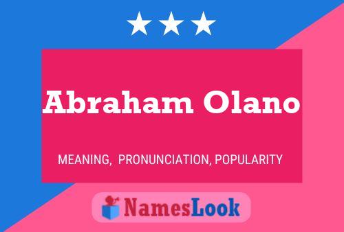 Abraham Olano Namensposter