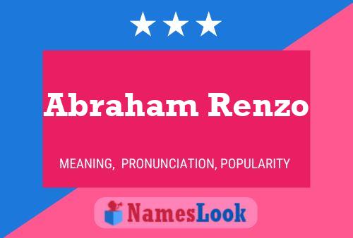 Abraham Renzo Namensposter