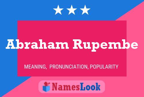 Abraham Rupembe Namensposter