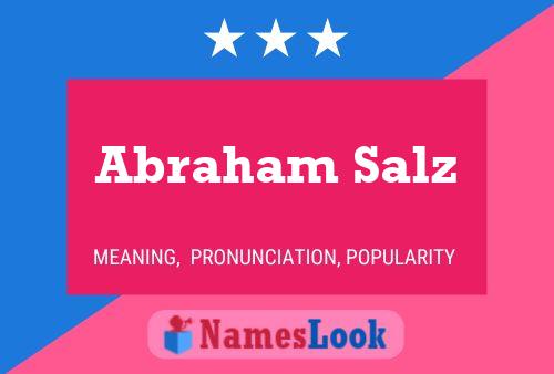 Abraham Salz Namensposter