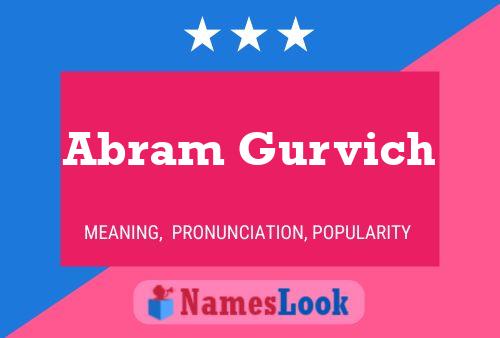 Abram Gurvich Namensposter