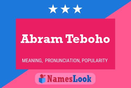 Abram Teboho Namensposter