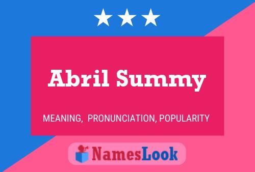 Abril Summy Namensposter