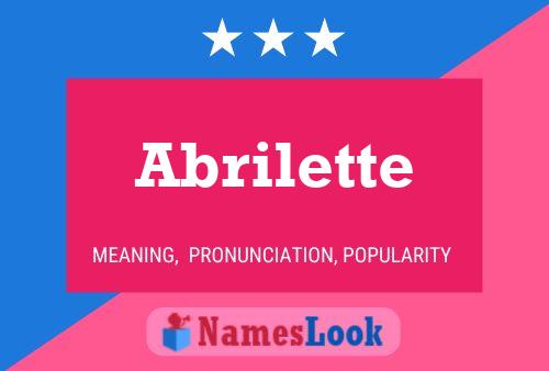 Abrilette Namensposter