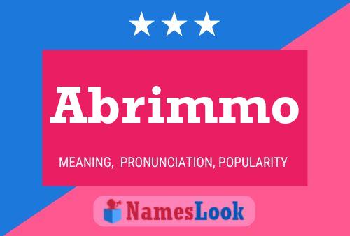 Abrimmo Namensposter