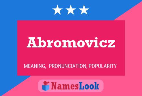 Abromovicz Namensposter