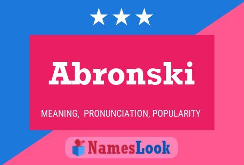 Abronski Namensposter